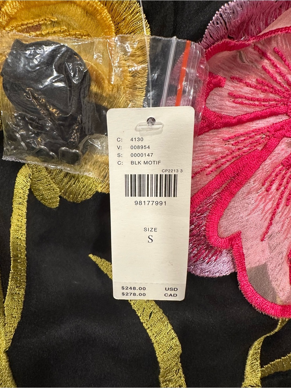 Anthropologie Floral Organza Mini Dress - Sz S - Picture 4 of 14